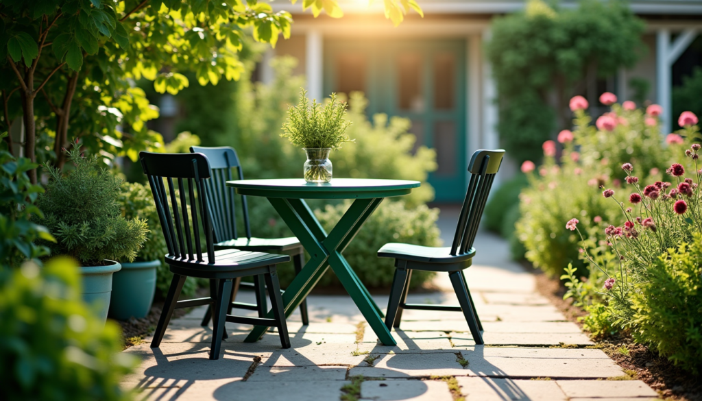 Salon de jardin noirci ou vert : les astuces naturelles pour lui rendre son éclat